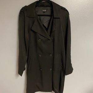 Topshop black trench coat jacket buttons